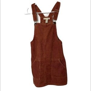 FOREVER 21 GIRLS CORDUROY OVERALL DRESS SIZE 9/10